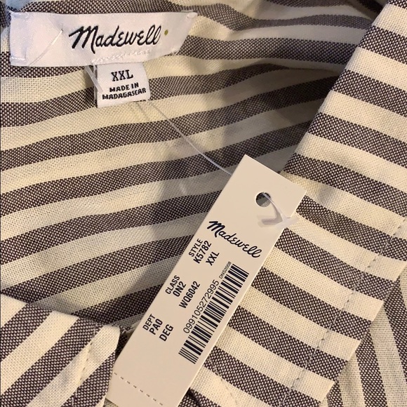 Madewell Tie-Front Shirt in Maitland Stripe - Picture 9 of 9